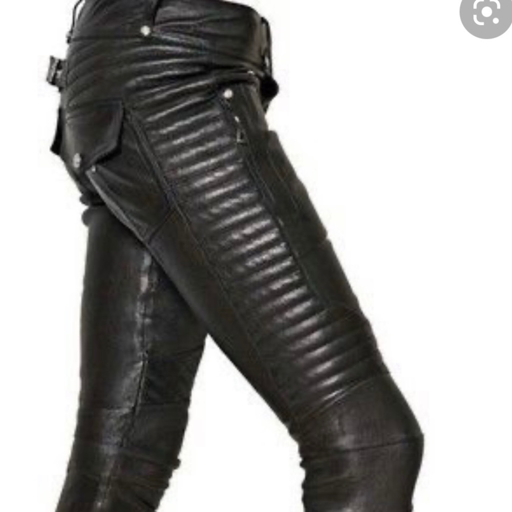 Moto leather pants